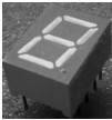 0.28 Inch LED Seven Segment Display Single Digit With Grey Surface